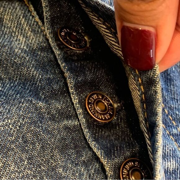 7 Seven For All Mankind Josefina Skinny Boyfriend Jeans Distressed Raw Hem 28 - Picture 6 of 11